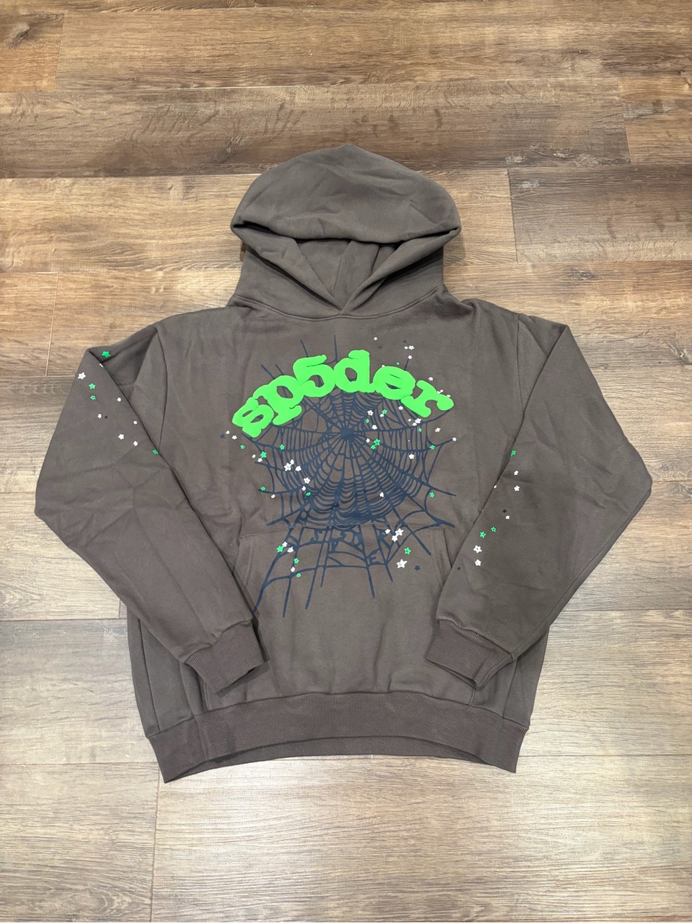 Grey spider hoodie